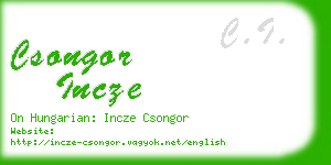 csongor incze business card